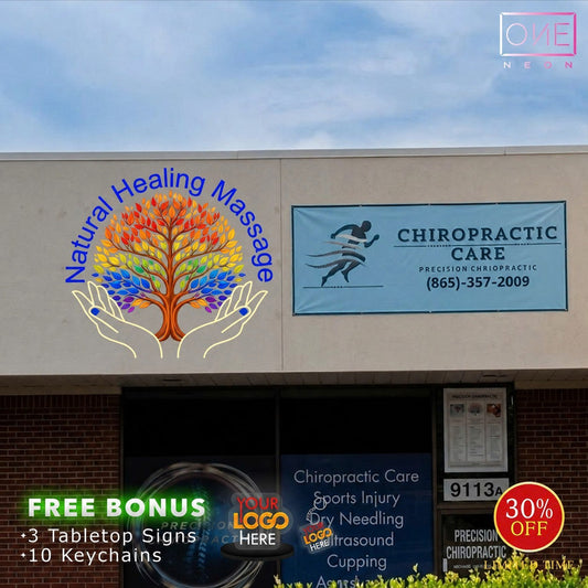 Natural Healing Massage | LED Neon Sign (3 signs)