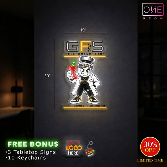Enseigne néon LED œuvre d'art Tatoueur