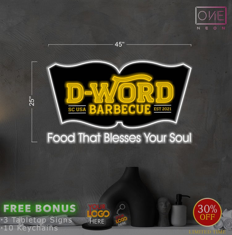 D-WORD BARBECUE | LED Neon Sign (OUTDOOR)