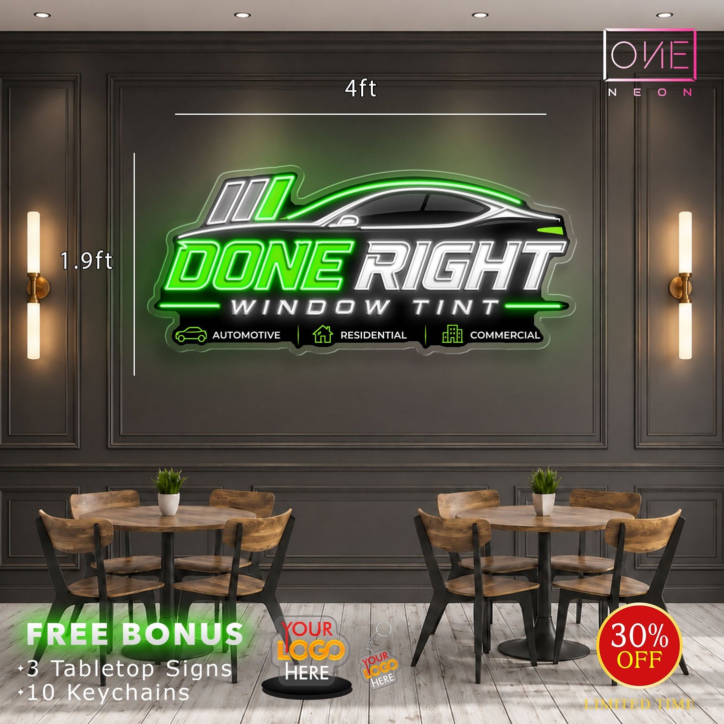 DONE RIGHT | LED Neon Sign