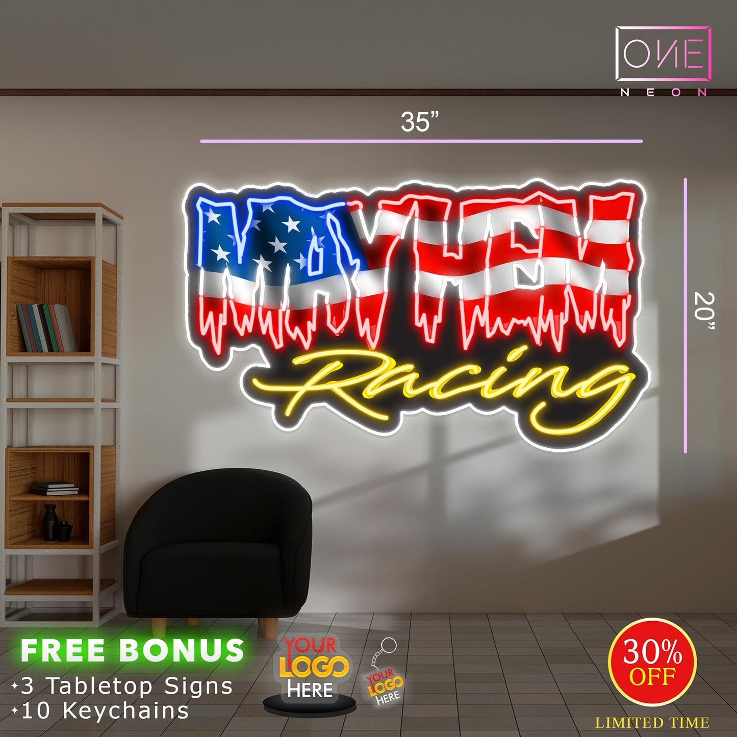 MAYHEM RACING | LED Neon Sign