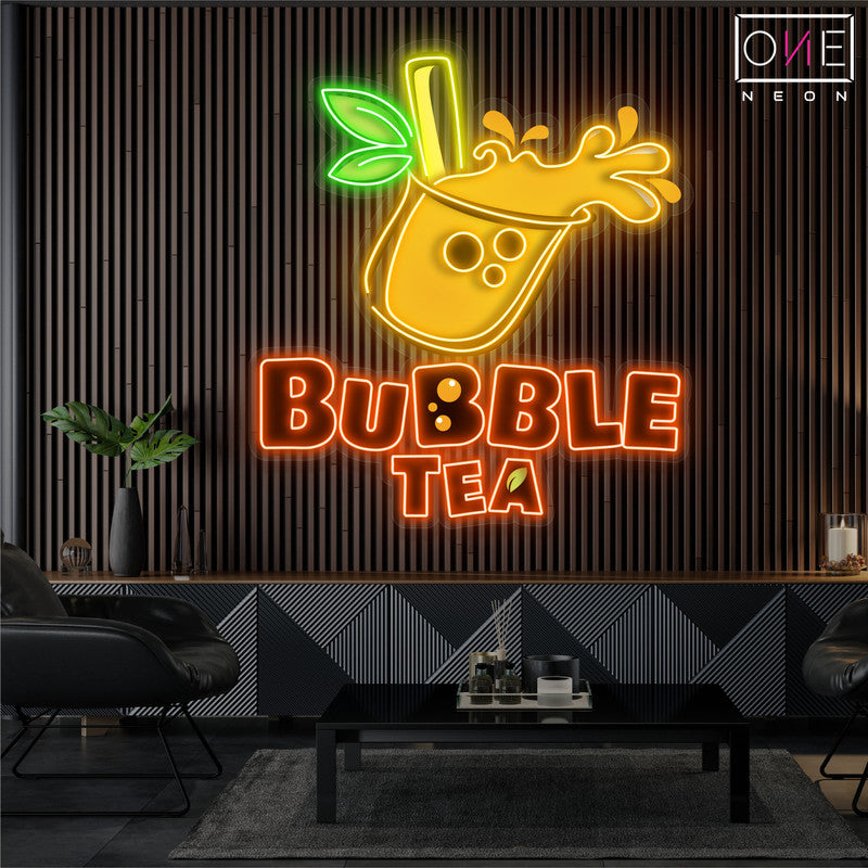 Enseigne Néon LED Artwork Bubble Tea