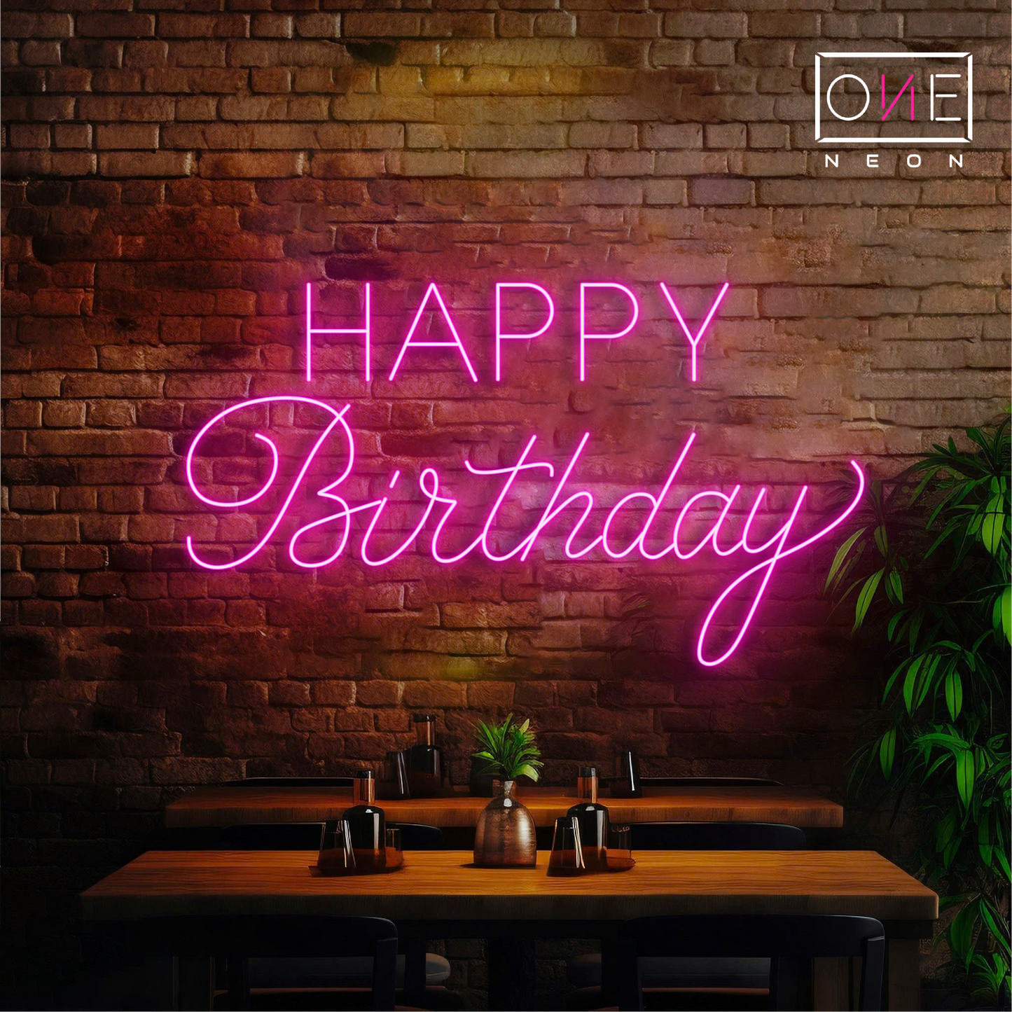 Joyeux Anniversaire Enseigne Néon LED