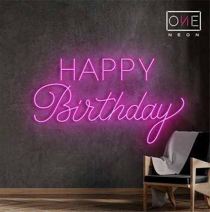 Joyeux Anniversaire Enseigne Néon LED