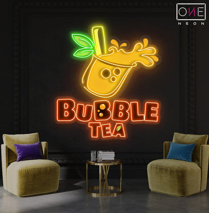 Enseigne Néon LED Artwork Bubble Tea