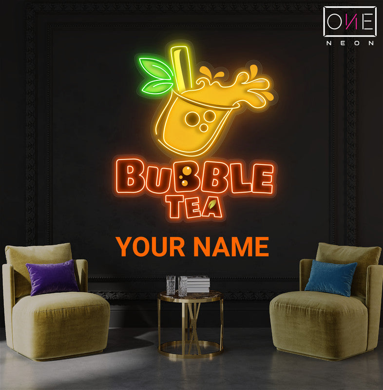 Enseigne Néon LED Artwork Bubble Tea