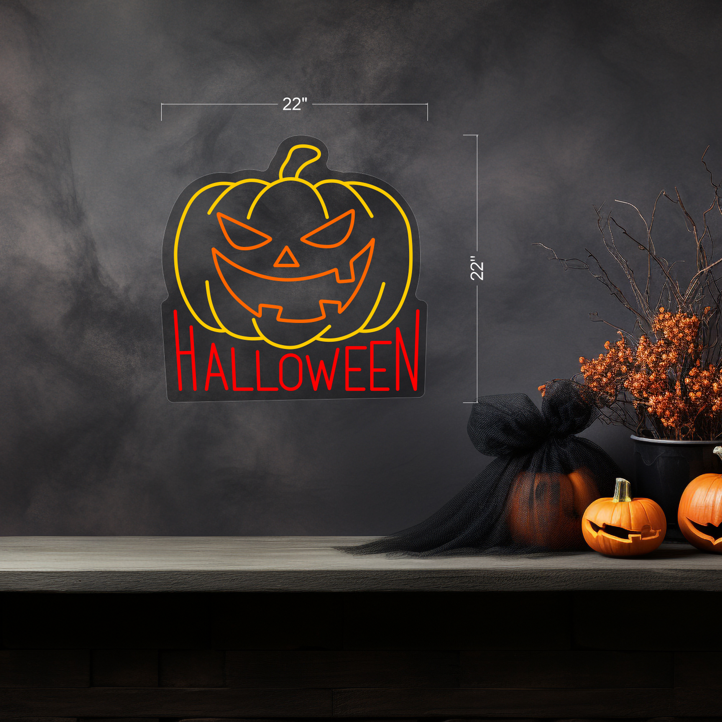Halloween Pumpkin  LED Neon Sign