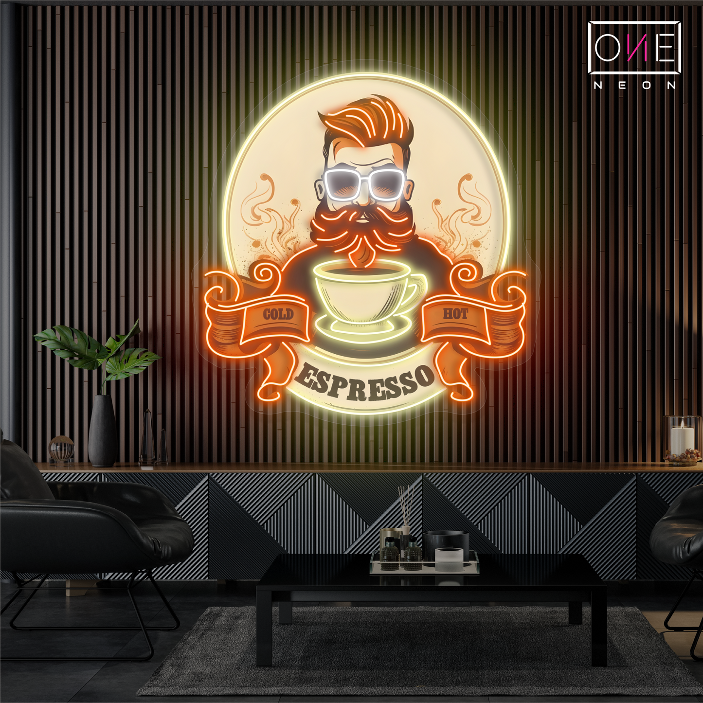Enseigne néon LED décorative "Hipster Espresso"