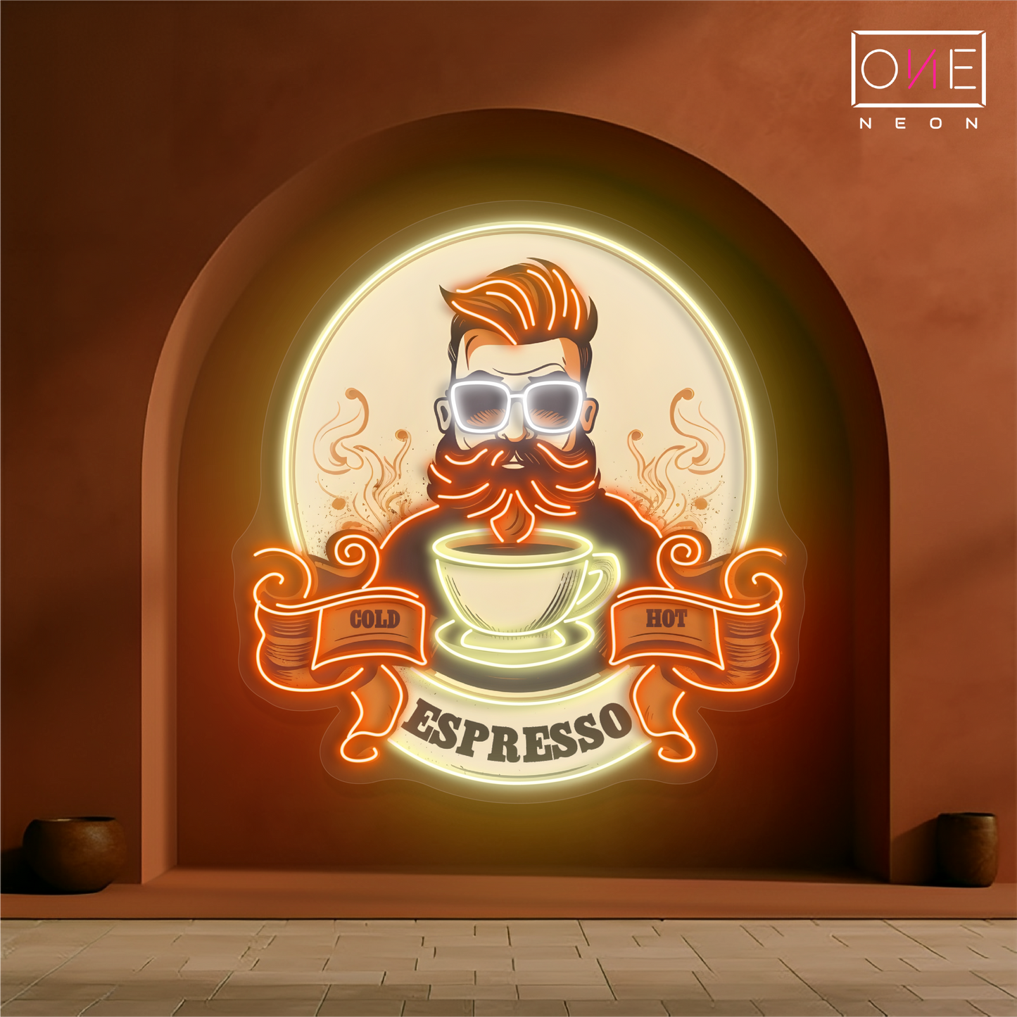 Enseigne néon LED décorative "Hipster Espresso"