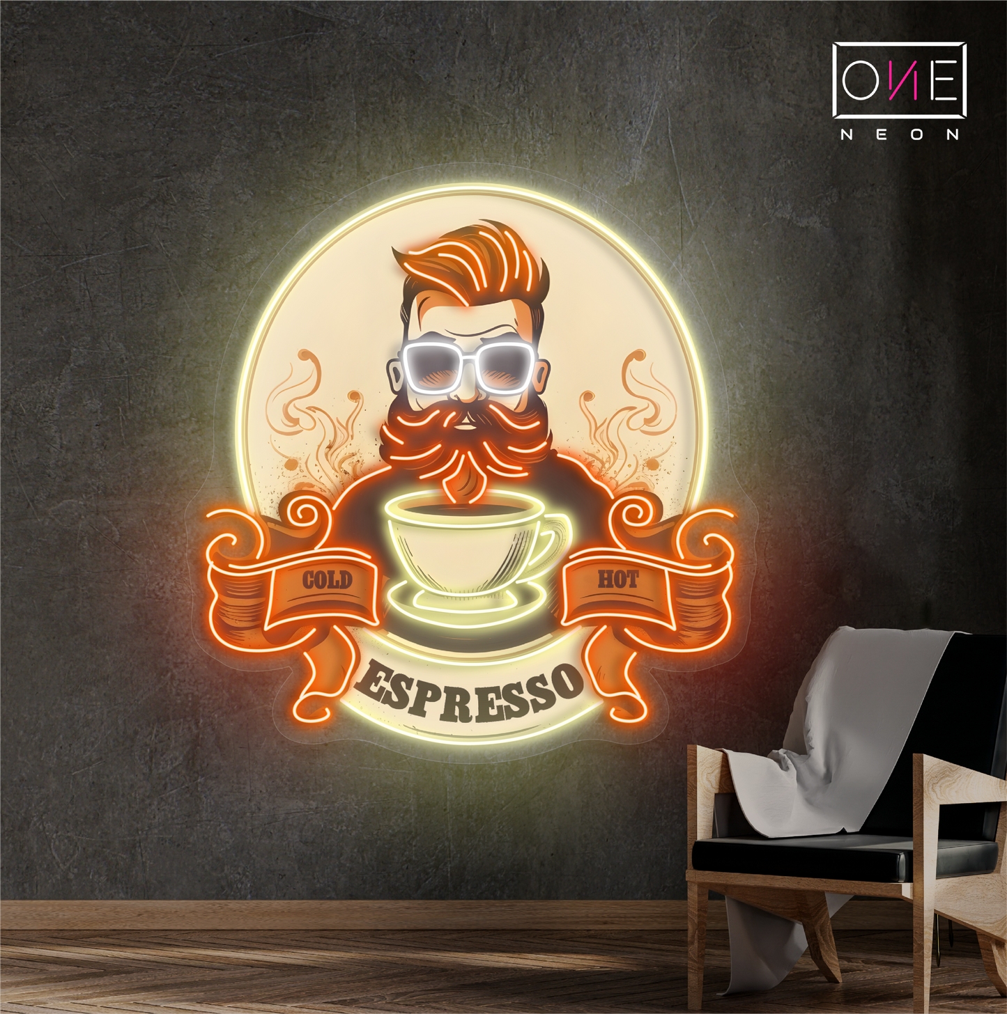 Enseigne néon LED décorative "Hipster Espresso"