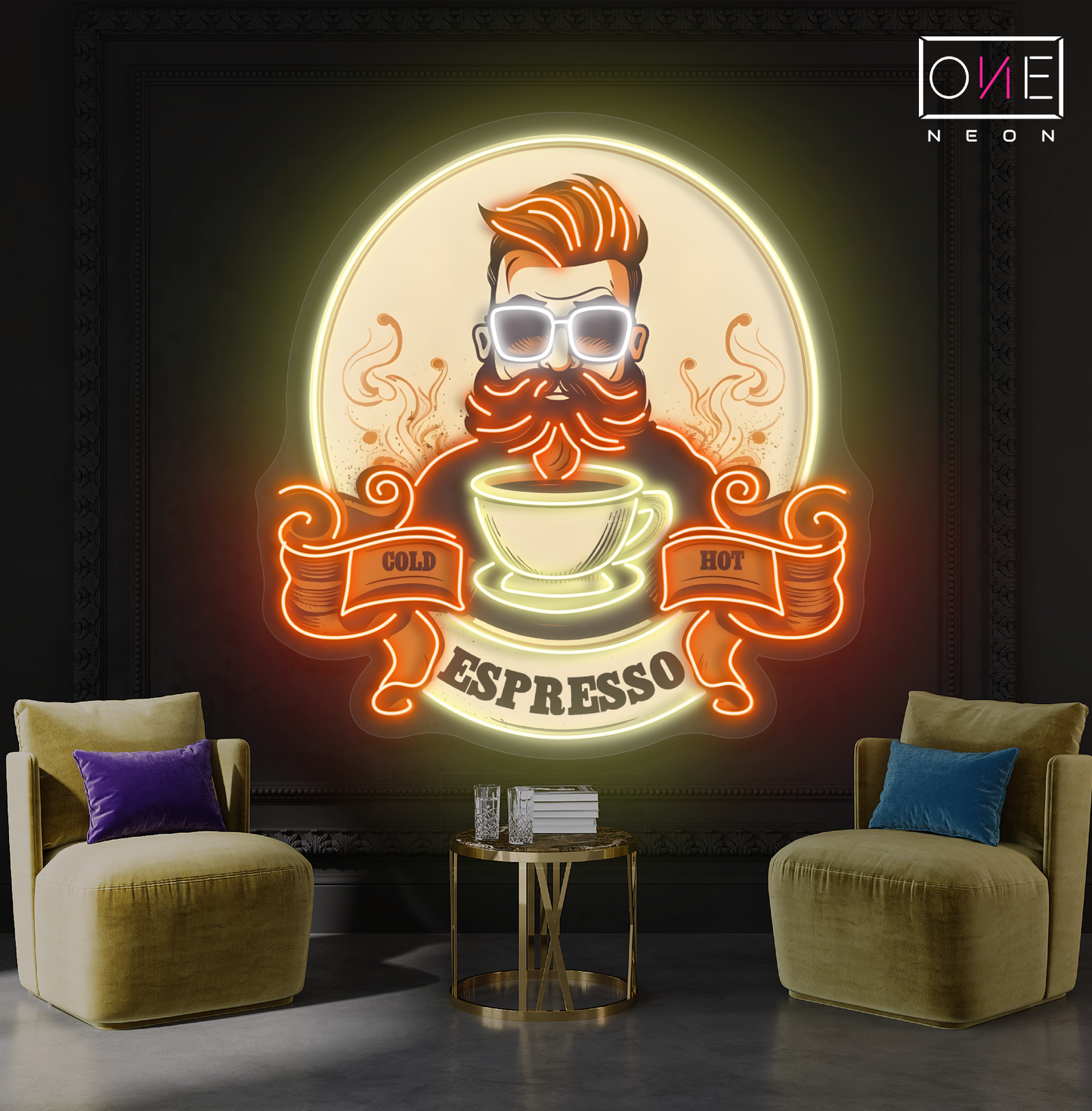 Enseigne néon LED décorative "Hipster Espresso"
