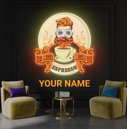 Enseigne néon LED décorative "Hipster Espresso"