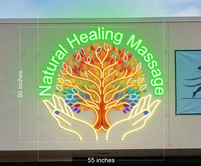 Natural Healing Massage | LED Neon Sign (3 signs)