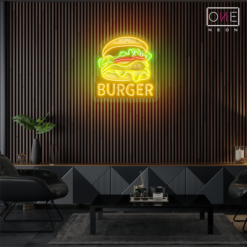 Enseigne néon LED Motif burger