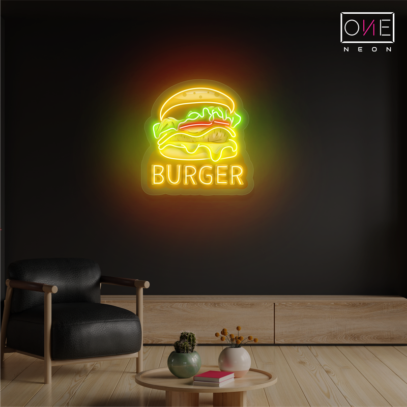 Enseigne néon LED Motif burger