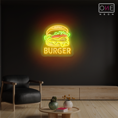 Enseigne néon LED Motif burger