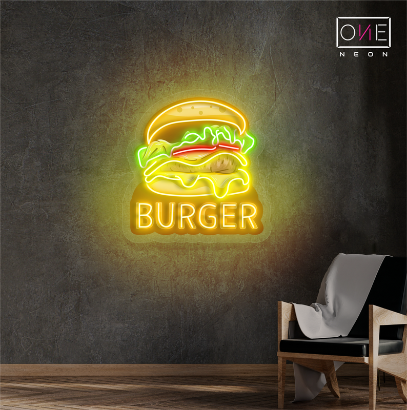 Enseigne néon LED Motif burger
