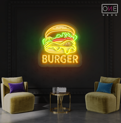 Enseigne néon LED Motif burger