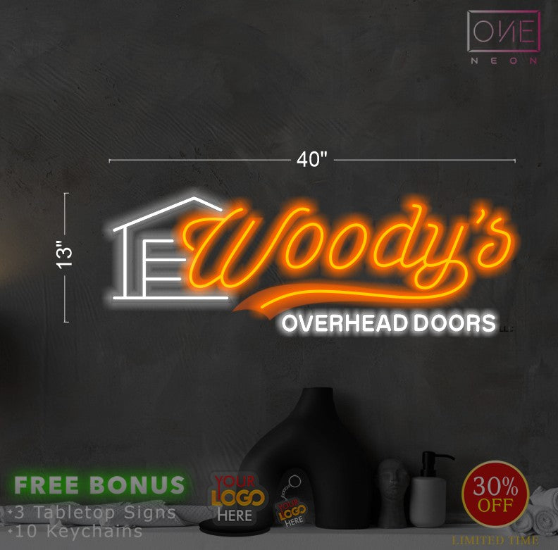 Woody's Overhead Doors | LED Neon Sign