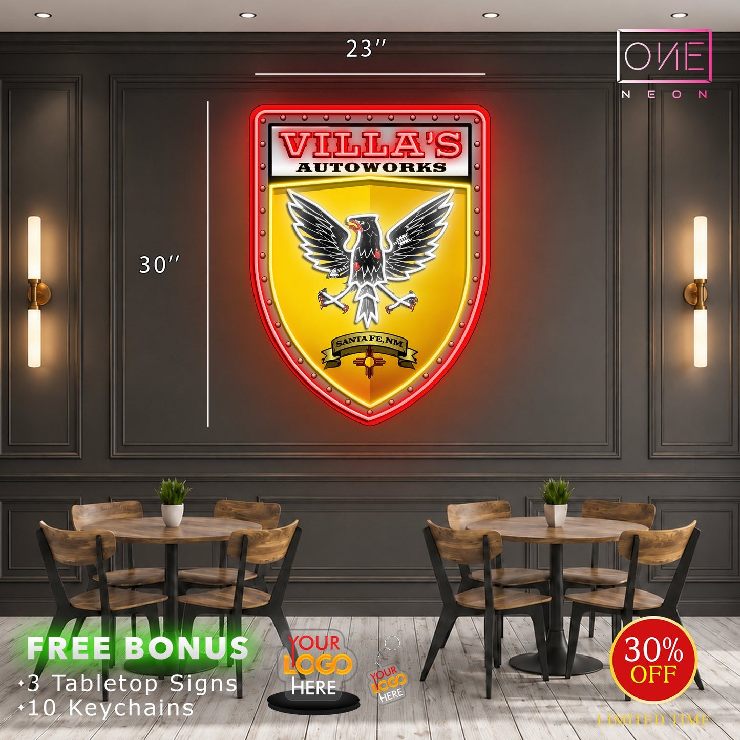 VILLA'S AUTOWORK | LED Neon Sign