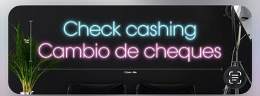 FLORIDA LOTTERY & EXOTIC SNACKS & CHECK CASHING CAMBIO DE CHEQUES   | LED Neon Sign