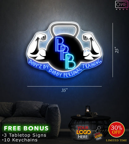 Enseigne néon LED œuvre d'art Tatoueur