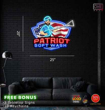 PATRIOT SOFT WASH | LED Neon Sign