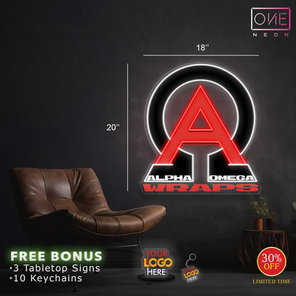 Enseigne néon LED œuvre d'art Tatoueur