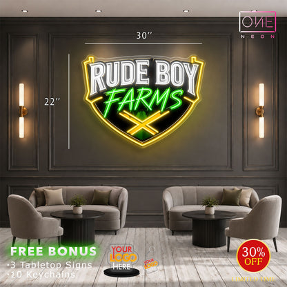 RUDE BOY FARMS | LED Neon Sign