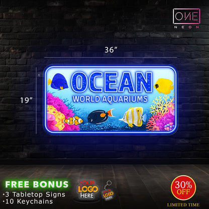 OCEAN WORLD AUQARIUMS | LED Neon Sign
