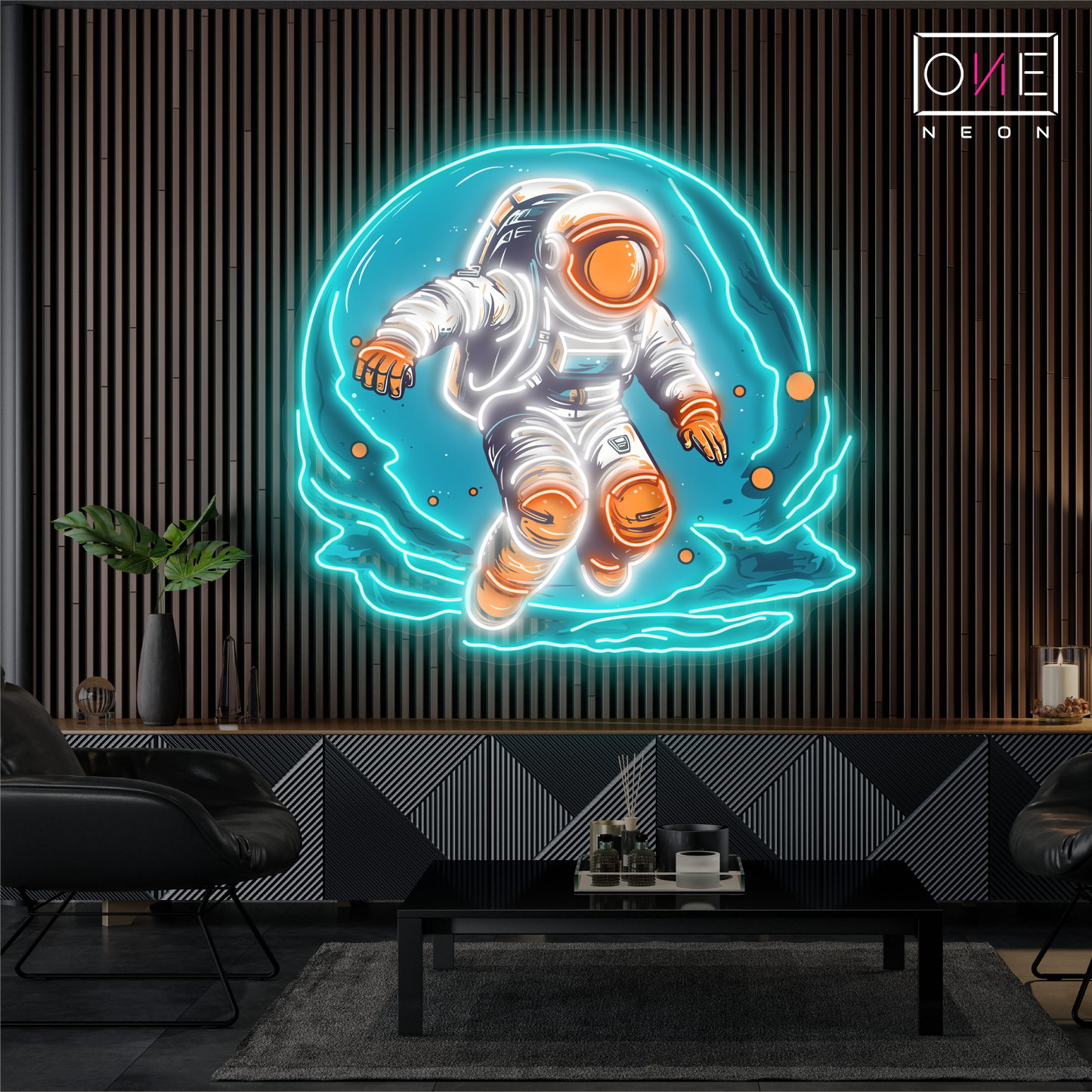 Enseigne néon LED Astronaute cosmique