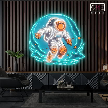 Enseigne néon LED Astronaute cosmique