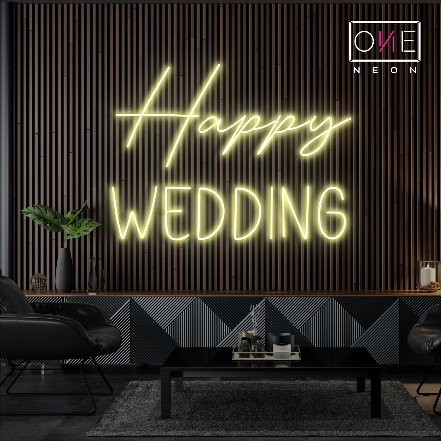 Enseigne néon Joyeux mariage