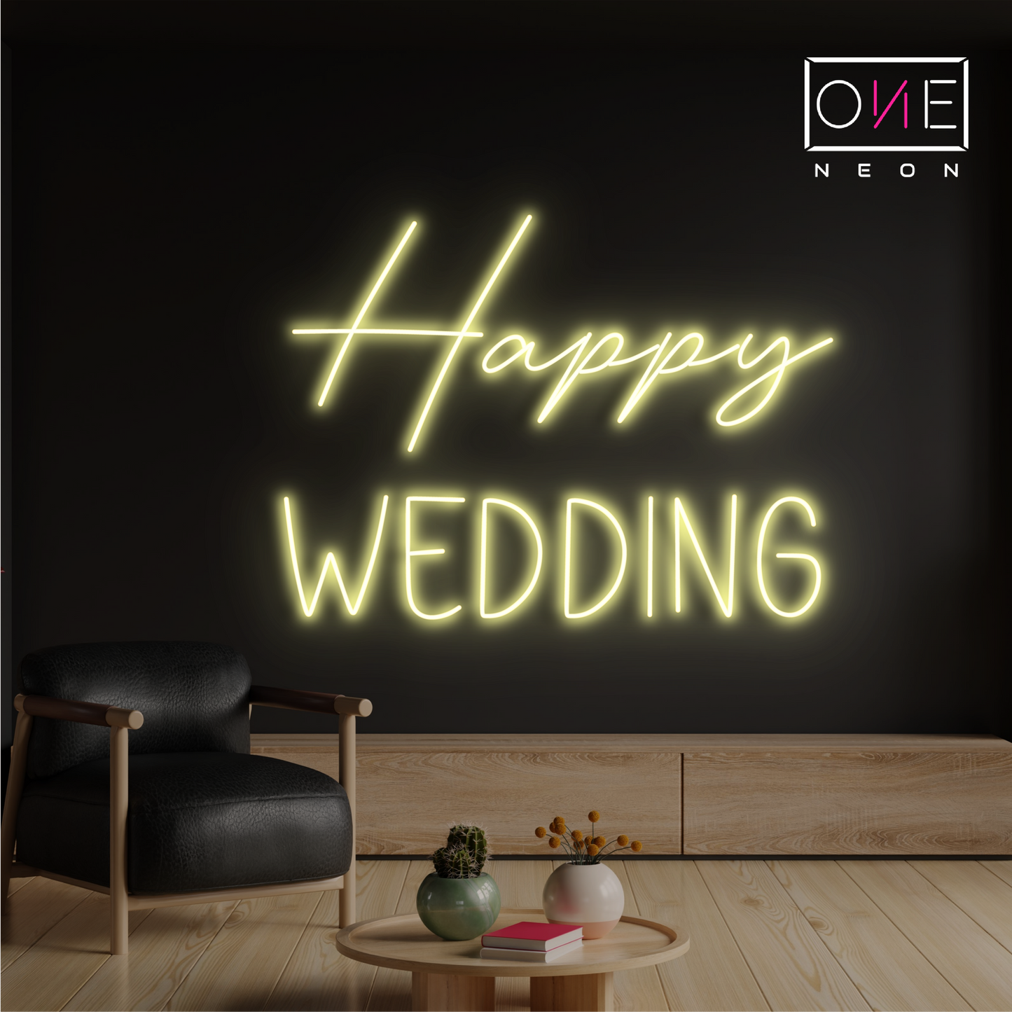 Enseigne néon Joyeux mariage