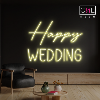 Enseigne néon Joyeux mariage