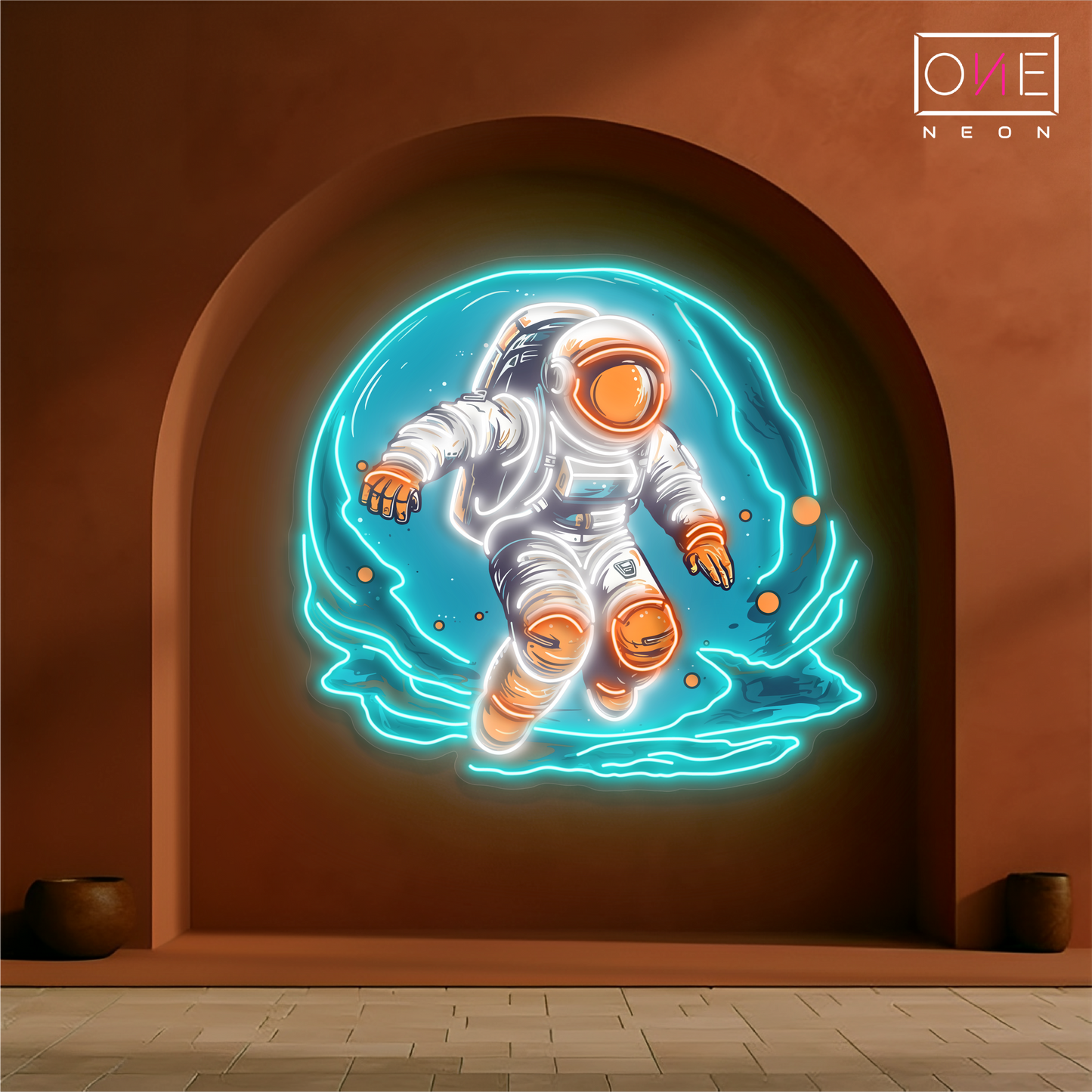 Enseigne néon LED Astronaute cosmique