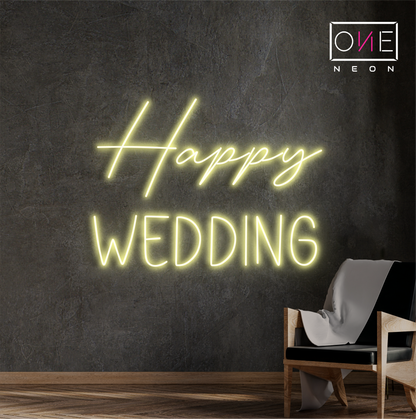 Enseigne néon Joyeux mariage