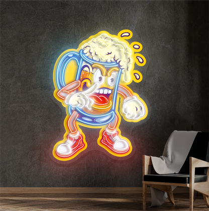 Enseigne Néon LED "Brew Brawler Artwork"