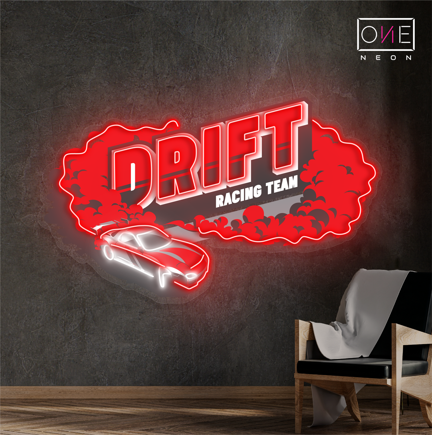 Enseigne néon LED Drift Racing Team