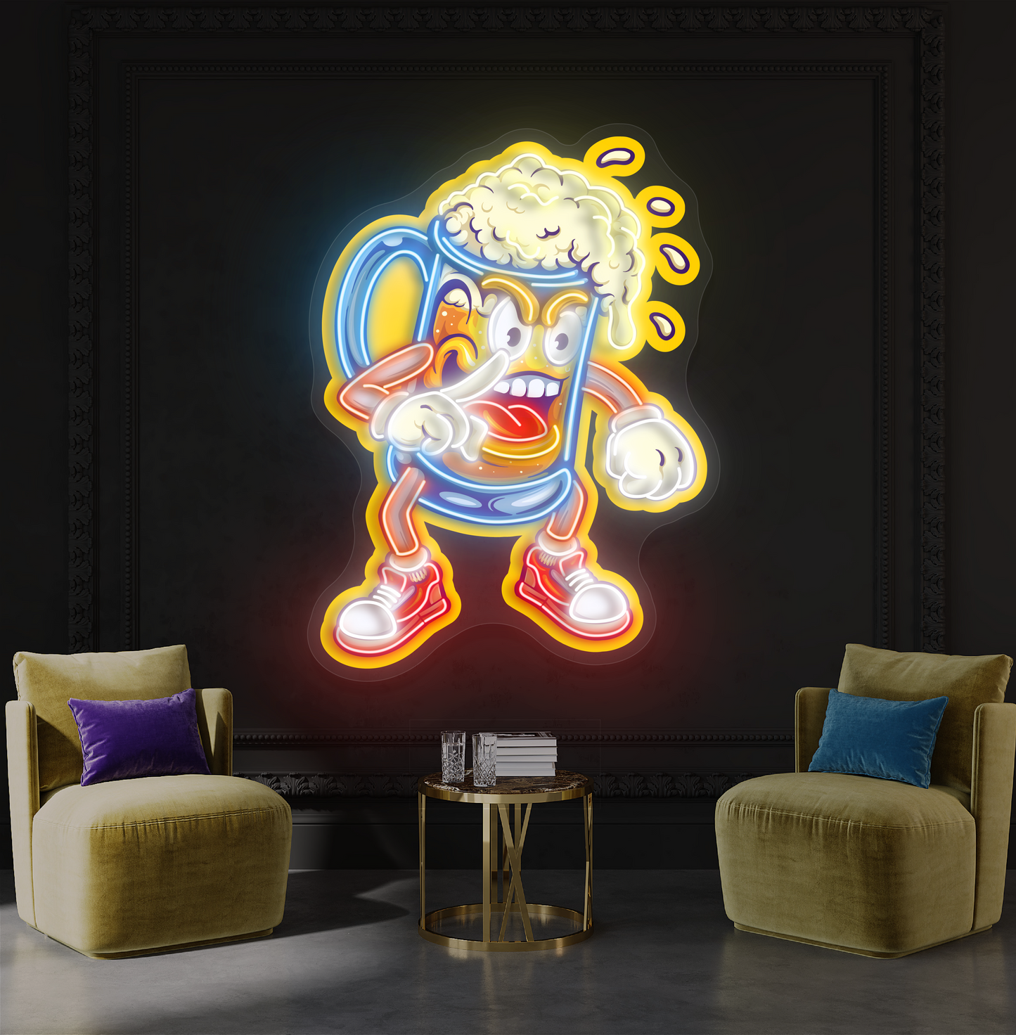 Enseigne Néon LED "Brew Brawler Artwork"