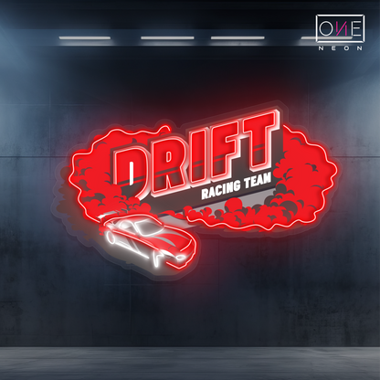Enseigne néon LED Drift Racing Team
