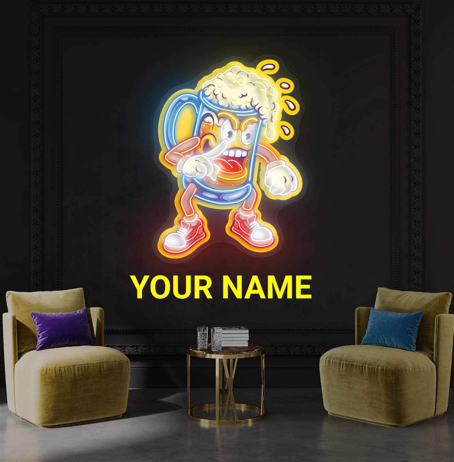 Enseigne Néon LED "Brew Brawler Artwork"