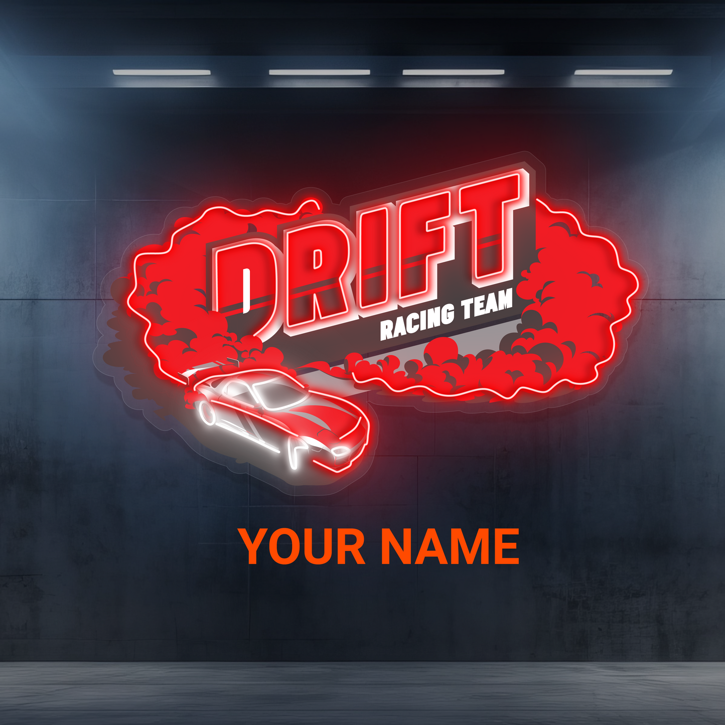 Enseigne néon LED Drift Racing Team
