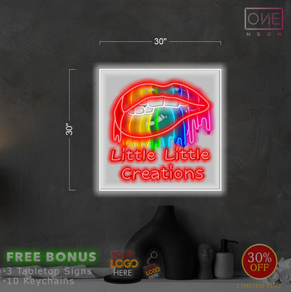 Enseigne néon LED œuvre d'art Tatoueur