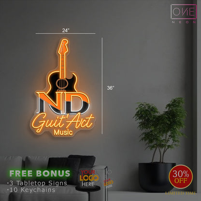 Guit' Act Music | LED Neon Sign