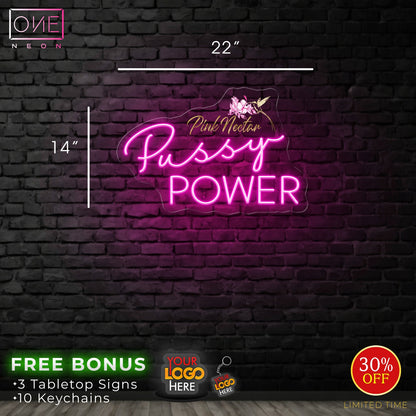 PUSSY POWER | LED Neon Sign