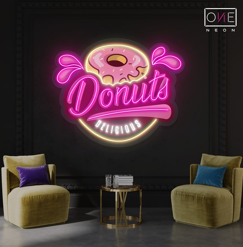 Enseigne Néon LED Donut Délicieux