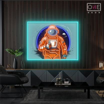 Enseigne néon LED artistique Spacewalk Coffee