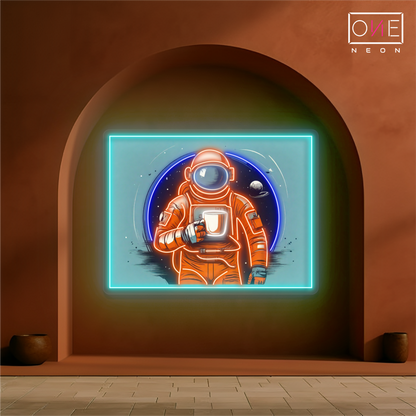 Enseigne néon LED artistique Spacewalk Coffee