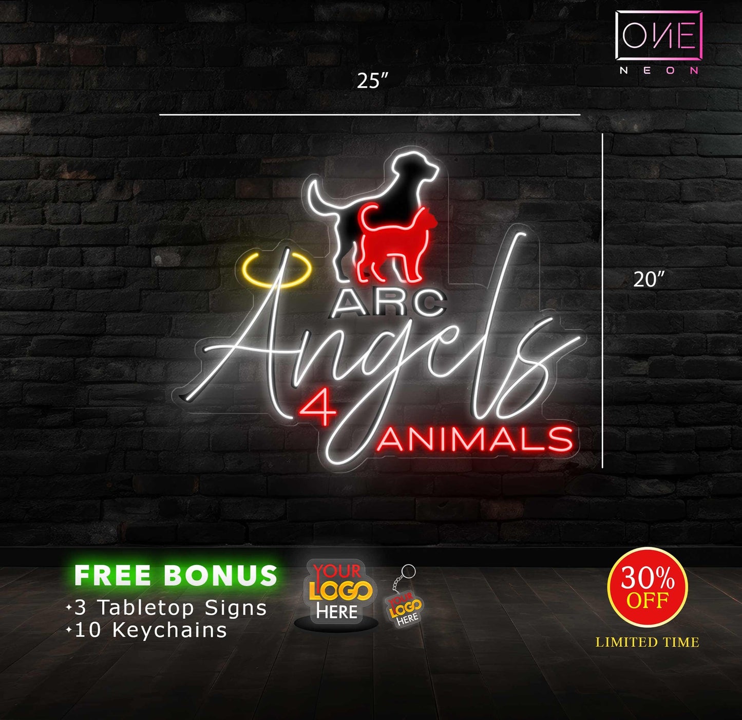 ARC ANGELS ANIMALS | LED Neon Sign